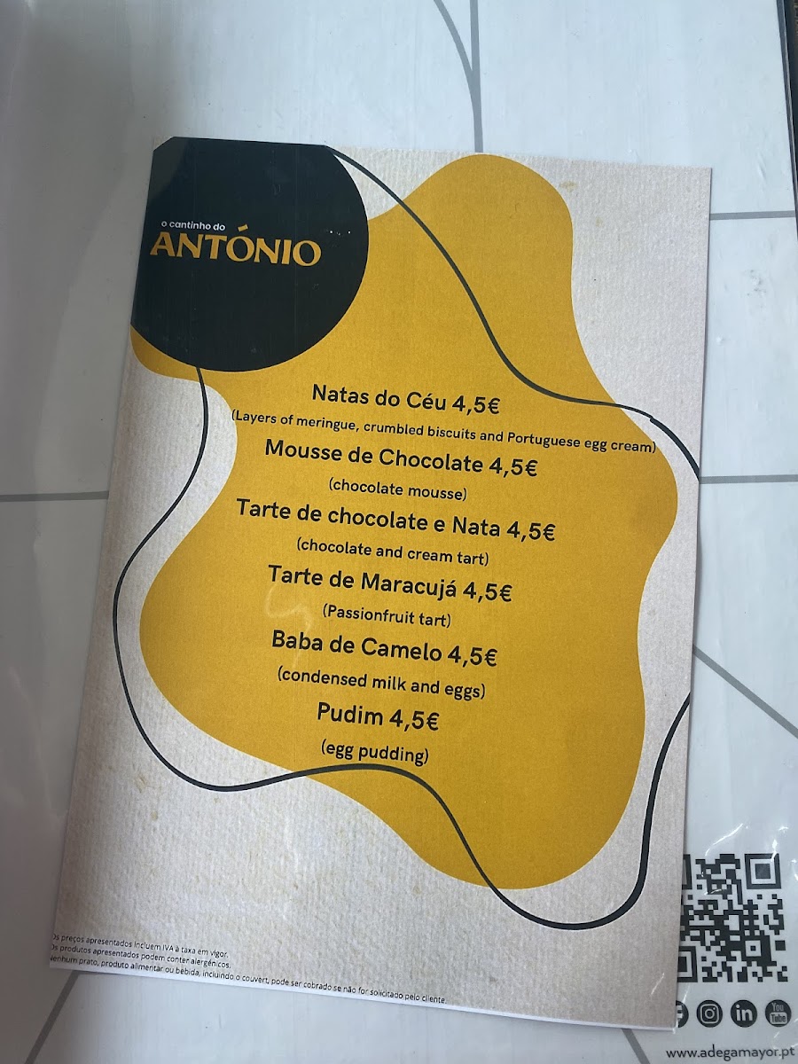 Menu Antonio's Spot-3